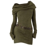 Solid Hooded Dress, Y2K Solid Long Sleeve Dress For Spring & Fall, Women's Clothing