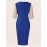 Color Block Simple Dress, Casual Crew Beck Bodycon Midi Dress, Women's Clothing