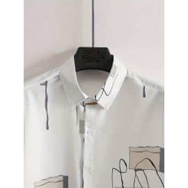 Stylish Pattern Men's Casual Daily Short Sleeve Button Up Shirt, Summer Holiday