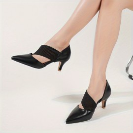 Women's Block Heeled Sandals, Peep Toe Cross Buckle Strap D'Orsay High Heels, Fashion Party Prom Shoes