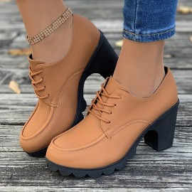 Women's Studded & Buckle Decor Lace Up Ankle Boots, Punk Style Wedge Heeled Boots, Women's Y2K Style Shoes