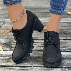 Women's Studded & Buckle Decor Lace Up Ankle Boots, Punk Style Wedge Heeled Boots, Women's Y2K Style Shoes