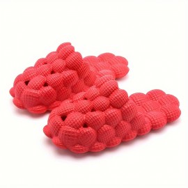 Bubble Slides For Women And Men, Spa Massage Non-slip Golf Ball Slippers, Funny Lychee Soft Beach Sandals