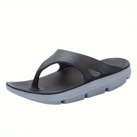 PLUS SIZE Men's Trendy Thong Sandals, Casual Lightweight Flip-flops Shoes Toe Post Sandals For Indoor Outdoor Beach Shower, Spring And Summer