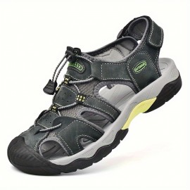 PLUS SIZE Men's Breathable Trendy Sandals, Comfy Non Slip Casual Shoes For Men's Outdoor Activities