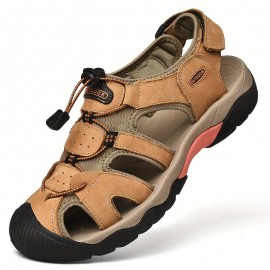 PLUS SIZE Men's Breathable Trendy Sandals, Comfy Non Slip Casual Shoes For Men's Outdoor Activities