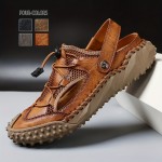 Men's Stitch Non-Slip Sandals, Wear-resistant Comfy Beach Shoes, Summer