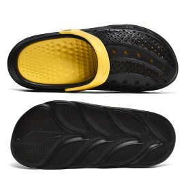 Men's EVA Slides, Casual Non Slip Slippers, Open Toe Shoes For Indoor Outdoor Beach Shower