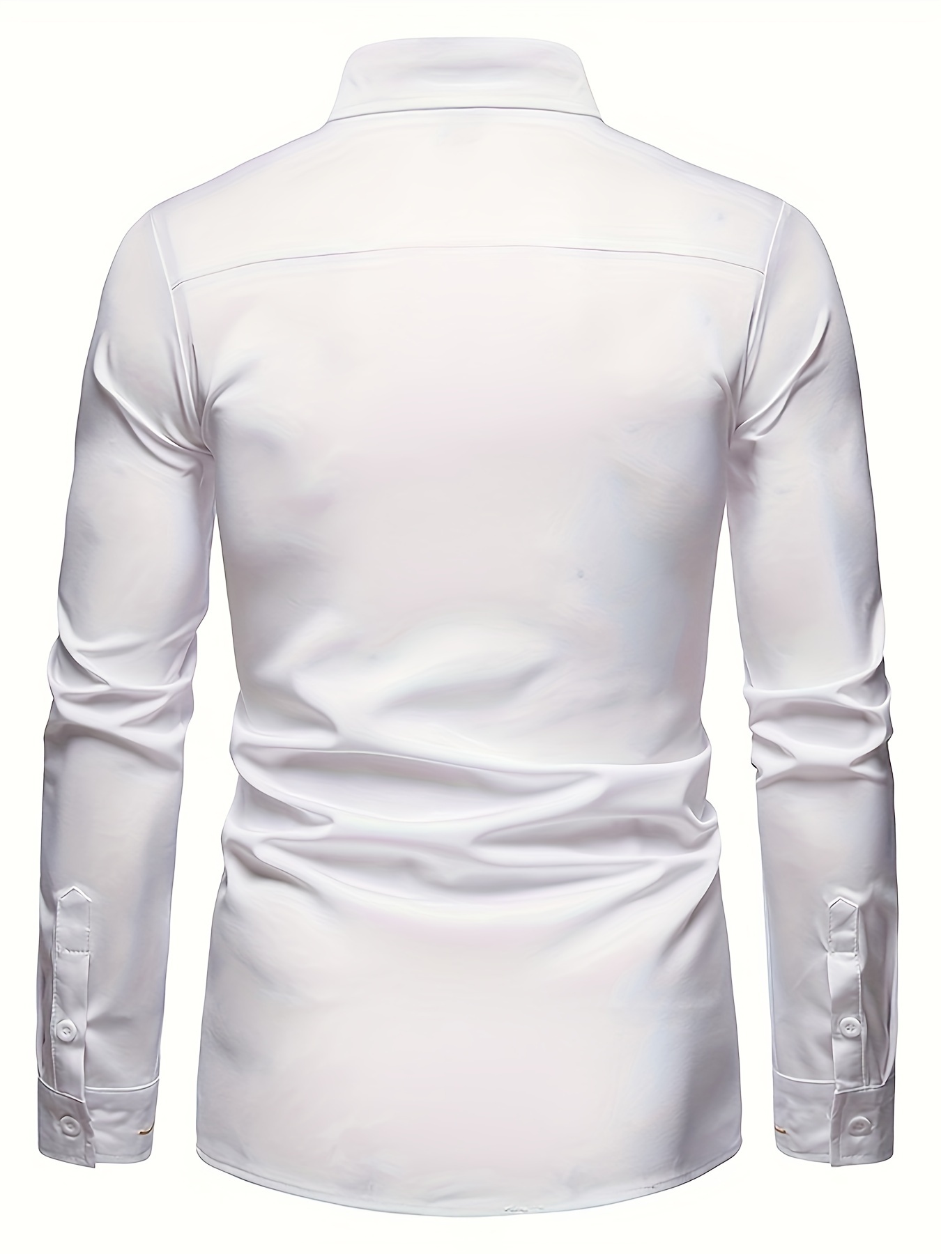 embroidery design mens stylish asymmetrical slim long sleeve single breast shirt with button banquet wedding details 11