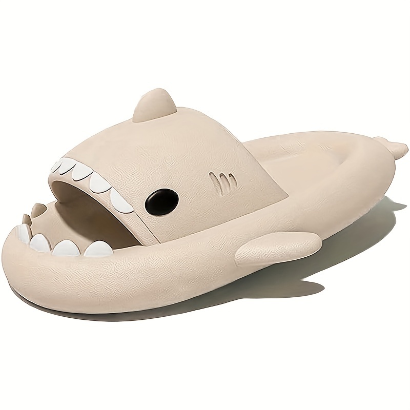 adults fashion thick sole slippers home slippers with shark pattern details 6