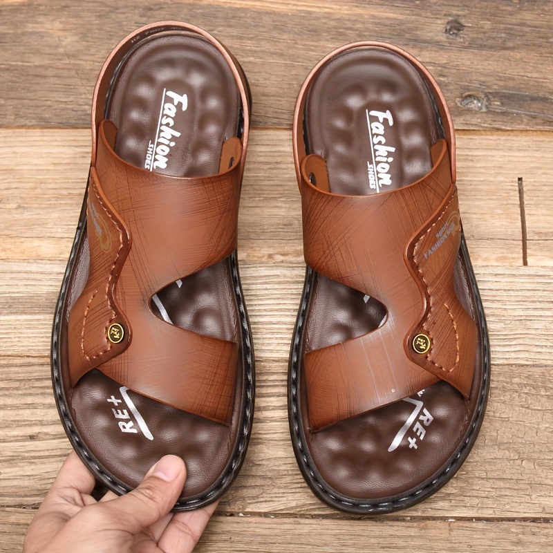 mens dual purpose sandals casual hollow out non slip shoes open toe shoes for outdoor beach spring and summer details 9