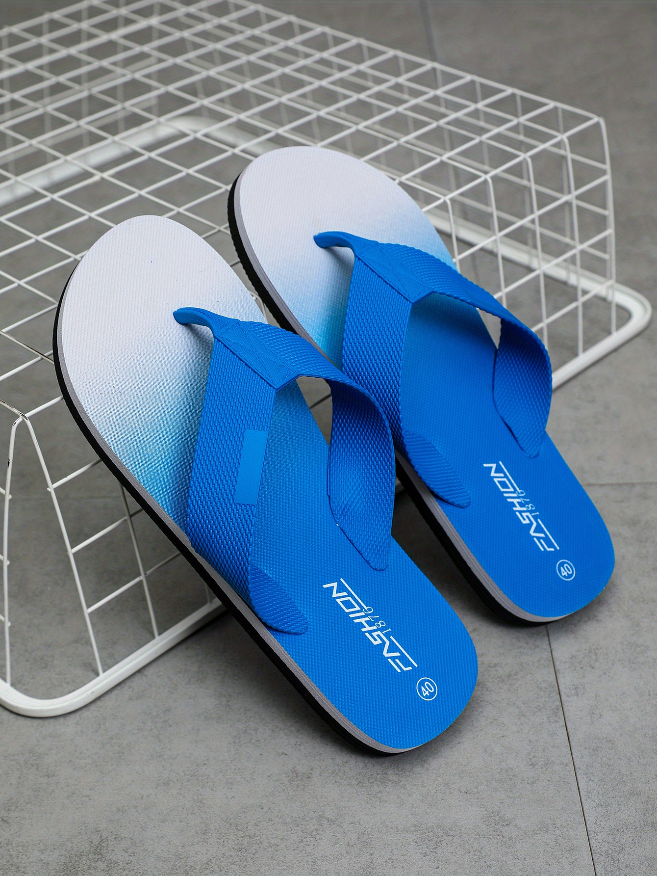 mens ombre thong sandals casual non slip flip flops shoes toe post sandals for indoor outdoor beach shower spring and summer details 3