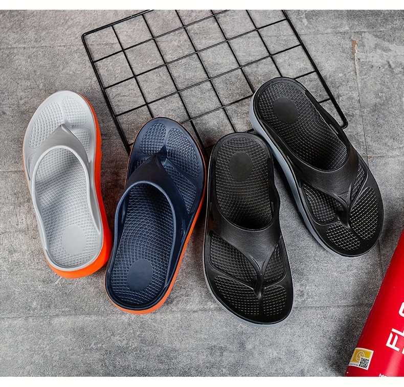 plus size mens trendy thong sandals casual lightweight flip flops shoes toe post sandals for indoor outdoor beach shower spring and summer details 12