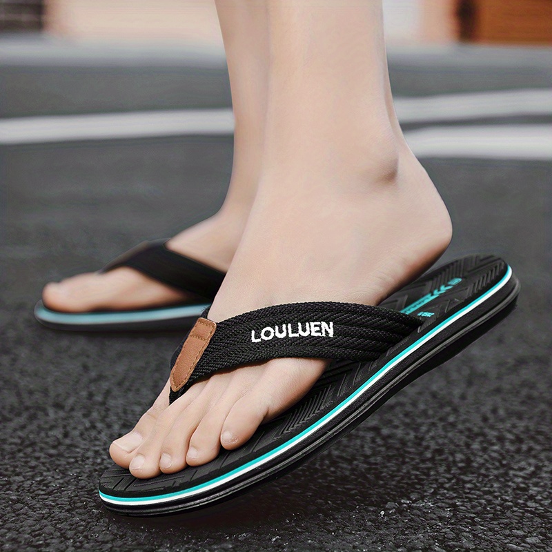 mens casual strap outdoor slip on flip flops with assorted colors details 9