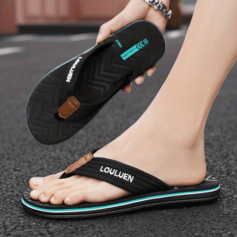 mens casual strap outdoor slip on flip flops with assorted colors details 11