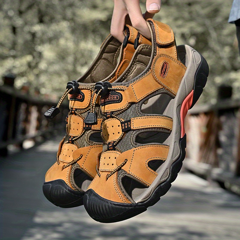 sandals, mens sandals durable non slip outdoor hiking trekking sandals comfy beach shoes spring and summer details 15